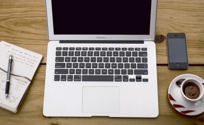 Laptop notebook and coffee