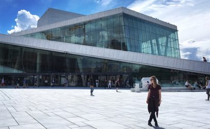 Gone Rogue Meghan in Oslo travelling by opera house
